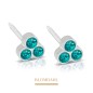 Blomdahl -Kolczyk Clover Blue Zircon 6 mm SFJ Para