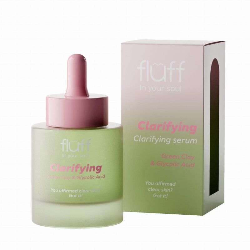 Fluff Serum Oczyszczające Z Glinką Zieloną I Kwasem Glikolowym 30ml