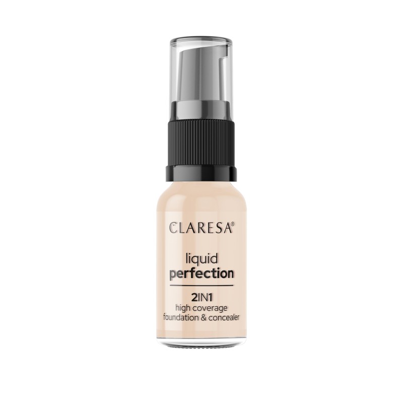 Claresa 2w1 Korektor I Podkład Kryjący Liquid Perfection 101,5 Vanilla 18g