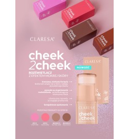 Claresa Cheek 2 Cheek Kremowy Rozświetlacz W Sztyfcie 01 Pearl Shine 5,5g