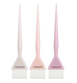 Framar Triple Threat Brush Set Glazed Donut - Zestaw Pędzli Do Koloryzacji, 3 Szt.