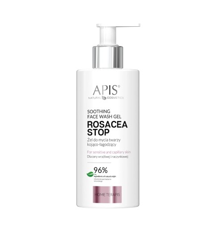 Apis Rosacea-Stop Kojąco-Łagodzący Żel Do Mycia Twarzy/ 300ml