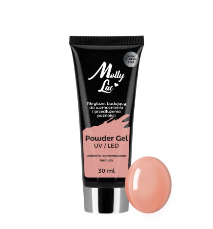 Mollylac Powder Gel Akrylożel Budujący Hema/Di-Hema Free Pudding 30 Ml Nr 08