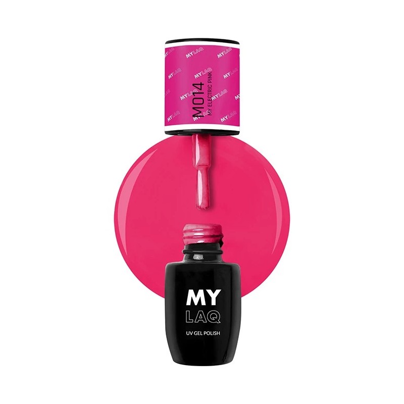 Lakier Hybrydowy Mylaq M014 My Electric Pink 5ml