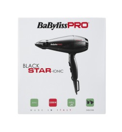 Babyliss Pro Black Star Suszarka Do Włosów Z Jonizacją 2200w, BAB6250IE