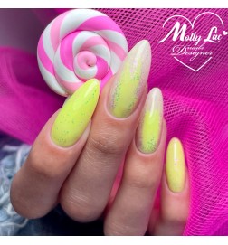 Mollylac Baza Kauczukowa Do Lakierów Hybrydowych Neonowa Rubber Base 2w1 Fluo Cool Swirl 10 g Nr 2