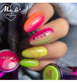 Mollylac Baza Kauczukowa Do Lakierów Hybrydowych Neonowa Rubber Base 2w1 Fluo Exotica 10 g Nr 6