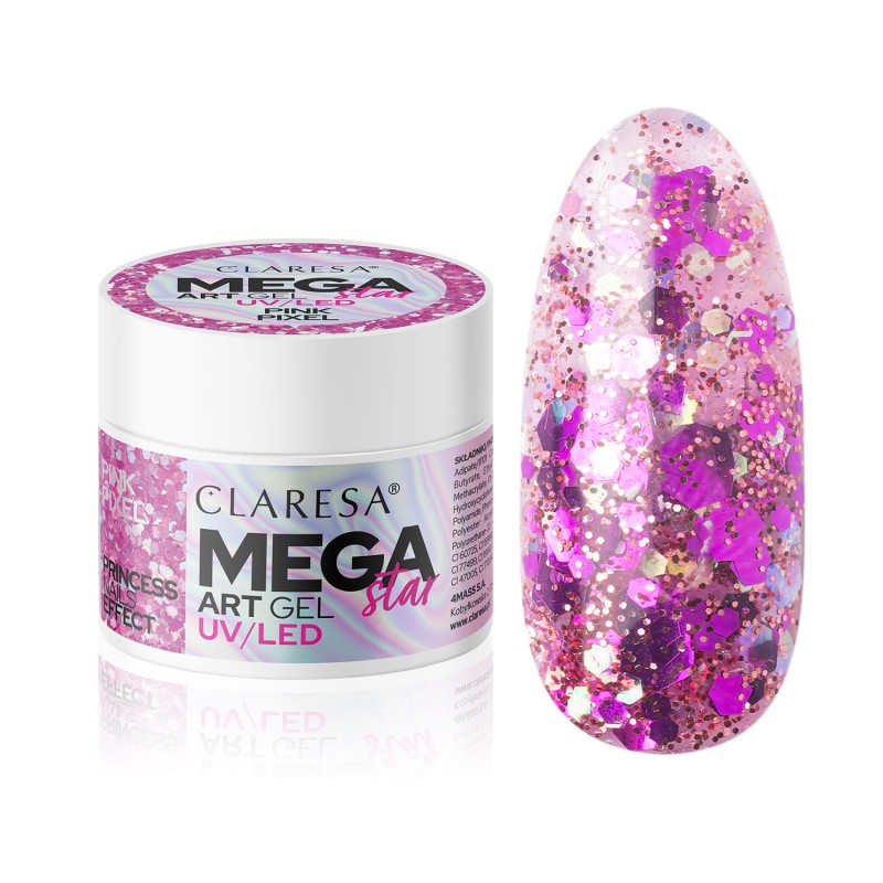 Claresa Żel Do Zdobień Megastar Pink Pixel 10g