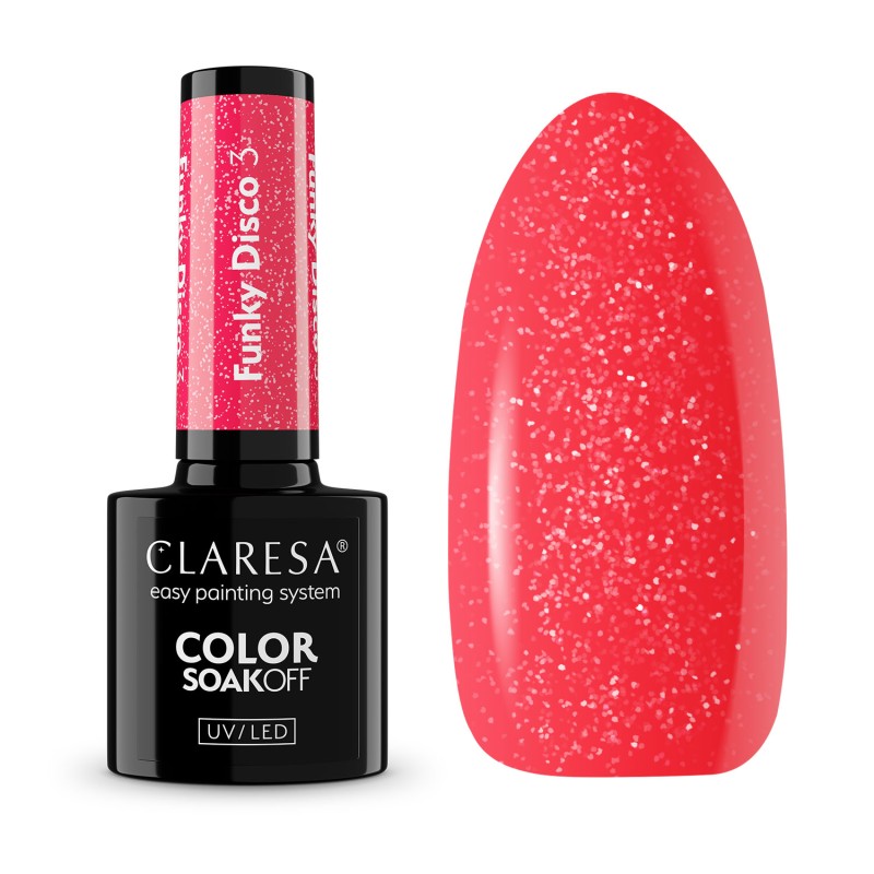 Claresa Lakier Hybrydowy Funky Disco Coral Twist