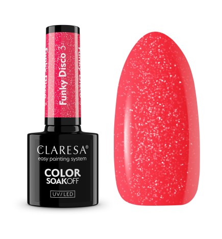 Claresa Lakier Hybrydowy Funky Disco Coral Twist