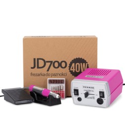 Frezarka Do Paznokci 40W Z Kompletem Frezów JD700 Ciemny Różowy Dark Pink