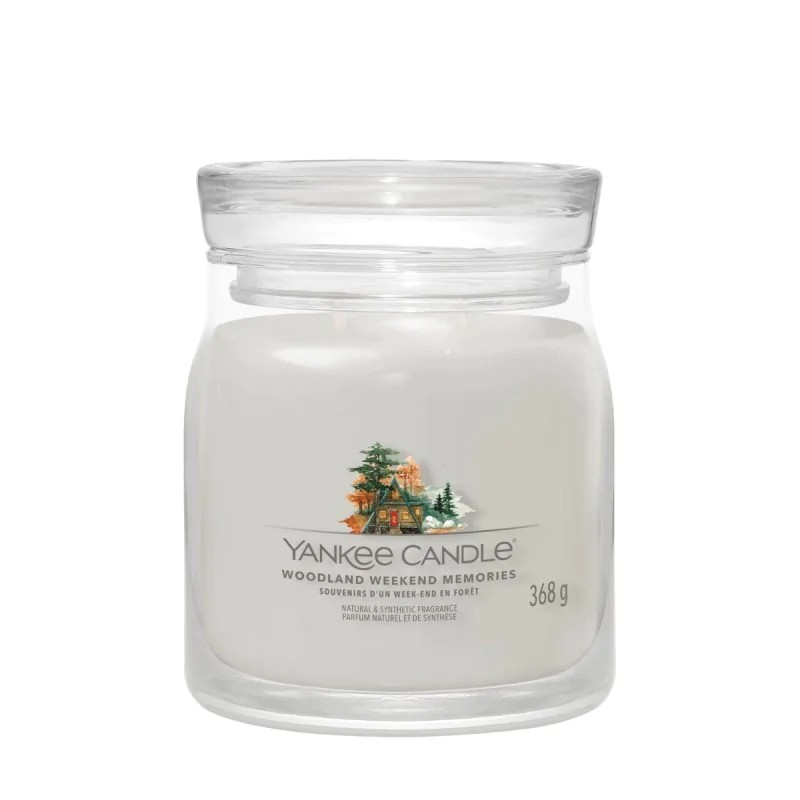 Yankee Candle Świeca Zapachowa Słoik Średni Woodland Weekend Memories