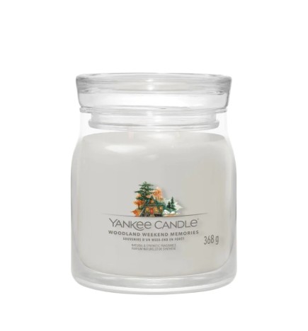 Yankee Candle Świeca Zapachowa Słoik Średni Woodland Weekend Memories