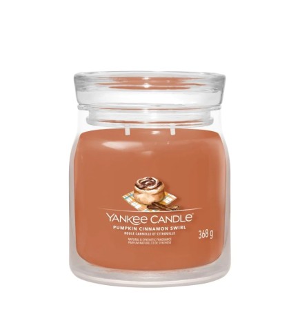 Yankee Candle Świeca Zapachowa Słoik Średni Pumpkin Cinnamon Swirl