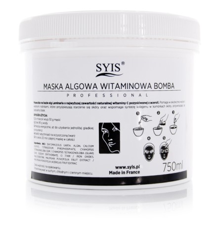 SYIS Maska Algowa Witaminowa Bomba Z Acerolą 750ml/250g