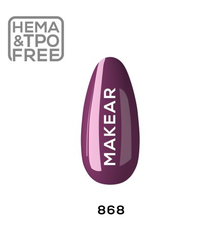 Makear Lakier Hybrydowy 868 Plum Plum Plum 8Ml