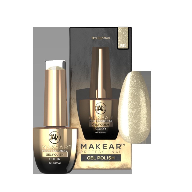 Makear Lakier Hybrydowy 511 Glitter 8Ml