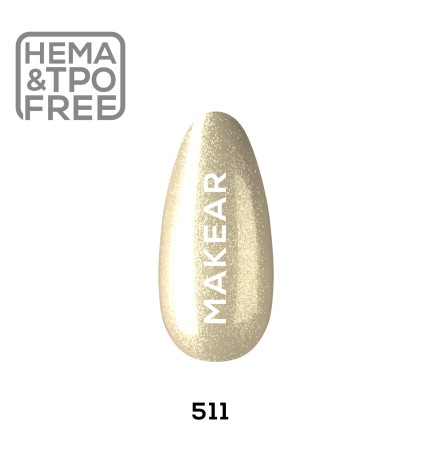 Makear Lakier Hybrydowy 511 Glitter 8Ml