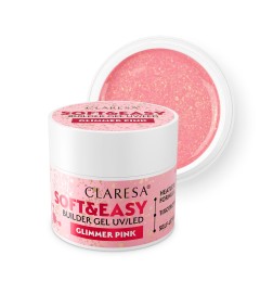 Claresa Żel Budujący Soft&Easy Builder Gel Glimmer Pink 90g