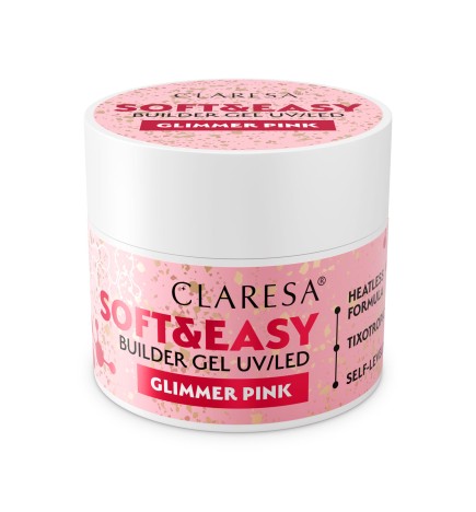 Claresa Żel Budujący Soft&Easy Builder Gel Glimmer Pink 90g