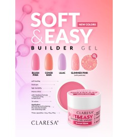 Claresa Żel Budujący Soft&Easy Builder Gel Glimmer Pink 90g