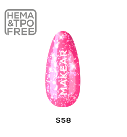 Makear Lakier Hybrydowy S58 Pink Star 8Ml