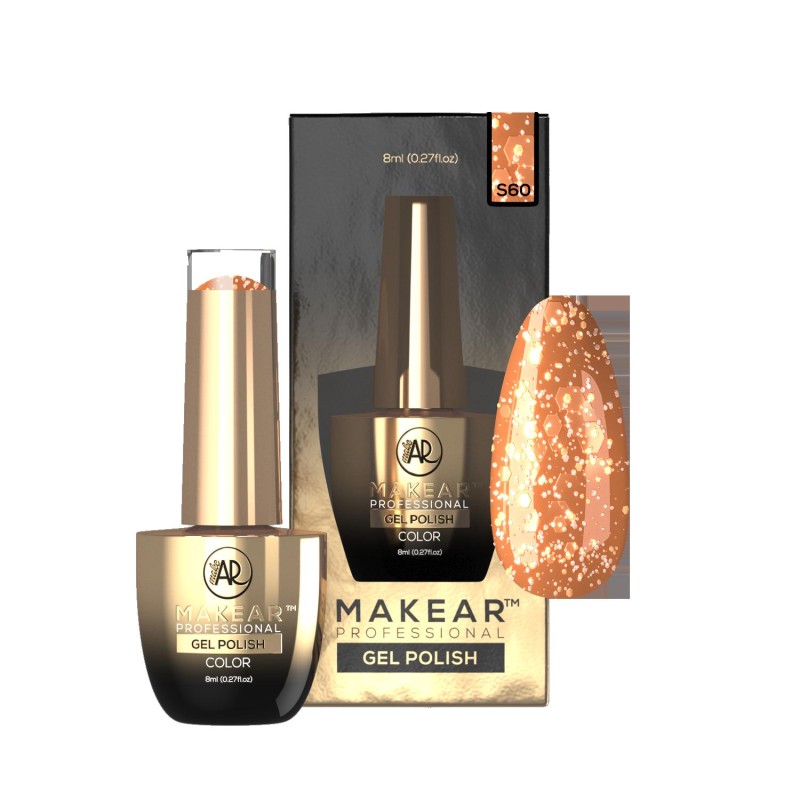 Makear Lakier Hybrydowy S60 Copper Star 8Ml