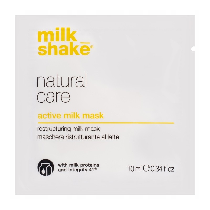 Milk Shake Natural Care Milk Mask - Mleczna Maska Do Włosów Zniszczonych, Saszetka 10ml