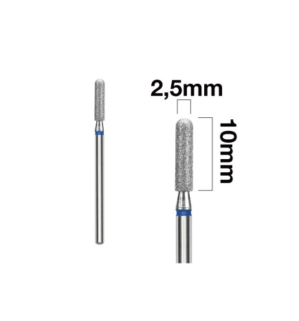 Staleks Frez DiamentowyZaokrąglony Walec Czerwony Expert Średnica 2,3 Mm / Część Robocza 6,5 Mm