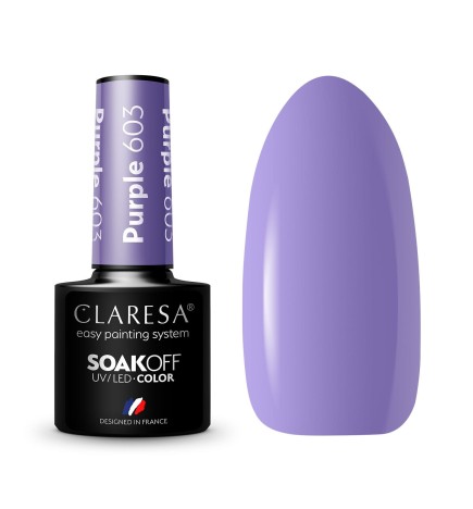 Claresa - Lakier hybrydowy Purple 603 -5g