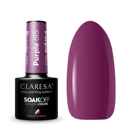 Claresa - Lakier hybrydowy Purple 615 -5g