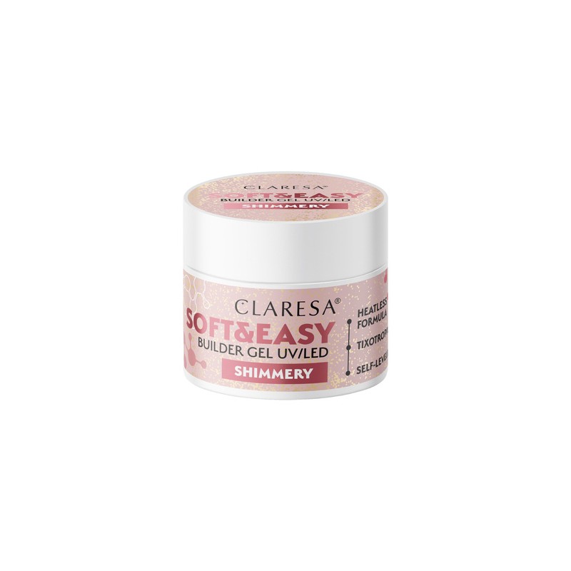 Claresa Soft&Easy Builder Gel UV/LED Żel budujący - Shimmery 12g