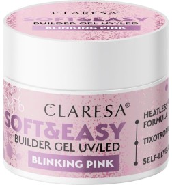 Claresa Soft&Easy Builder Gel UV/LED Żel Budujący - Blinking Pink 12 g