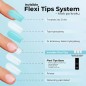 NeoNail Tipsy Elastyczne Do Przedłużania Paznokci Invisible Flexi Tips 01 Clear Oval 300 Szt.