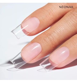 NeoNail Tipsy Elastyczne Do Przedłużania Paznokci Invisible Flexi Tips 02 Clear Square 300 Szt.