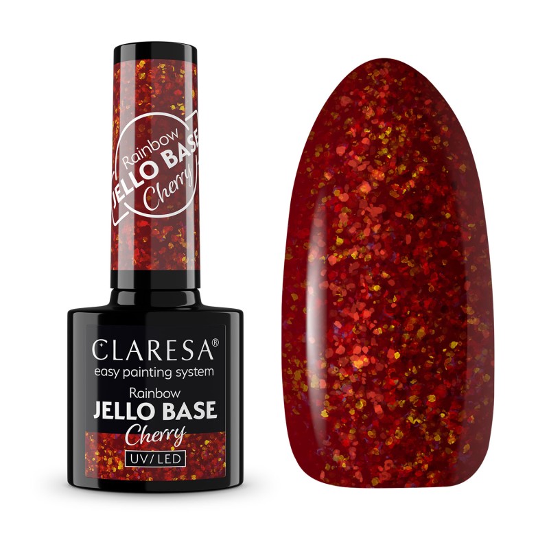 Claresa Baza Hybrydowa Rainbow Jello Base Cherry