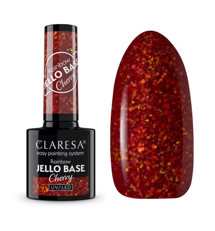 Claresa Baza Hybrydowa Rainbow Jello Base Cherry