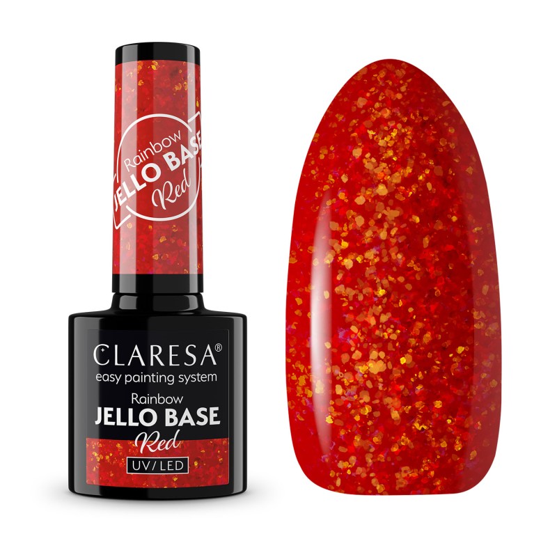 Claresa Baza Hybrydowa Rainbow Jello Base Red