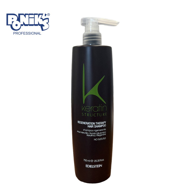 Poniks Edelstein Keratin Structure Regeneracyjny Szampon Do Włosów Bez SLS SLES 750ml