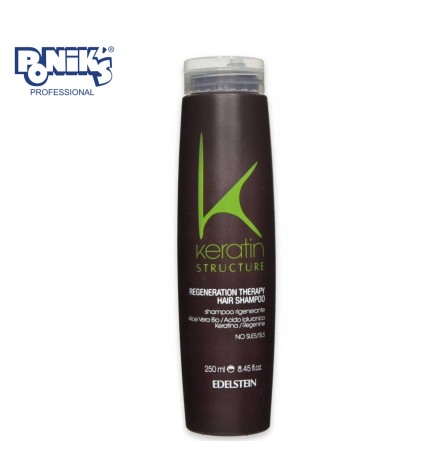 Poniks Edelstein Keratin Structure Regeneracyjny Szampon Do Włosów Bez SLS SLES 250ml