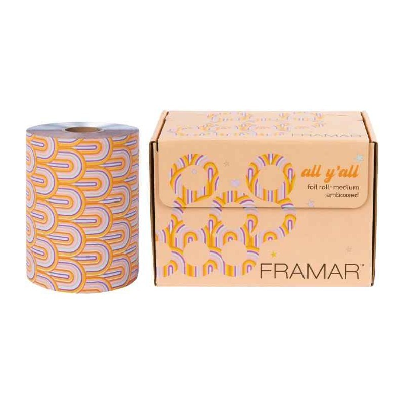 Framar Pop Ups All Y'all 2024 - Folia Fryzjerska Embossed Roll Tęcza 100 m