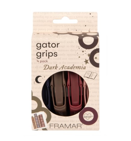 Framar Gator Grips Dark Academia Klipsy Do Włosów 4 Sztuki