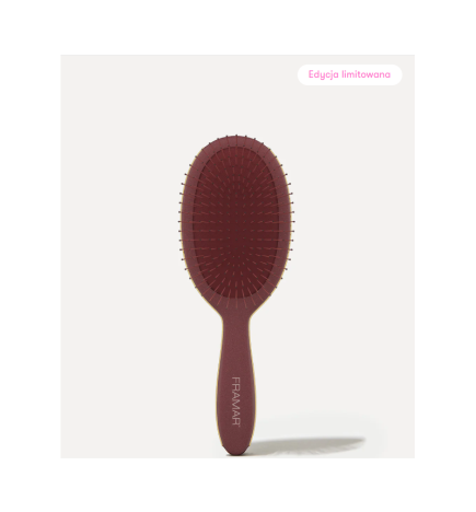 Framar Dark Academia Detangle Brush - Maroon Bordowa Szczotka Do Rozczesywania Włosów