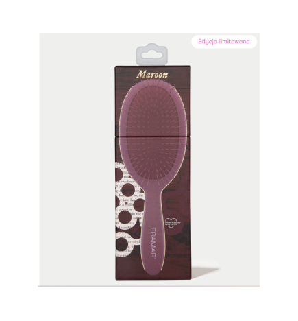 Framar Dark Academia Detangle Brush - Maroon Bordowa Szczotka Do Rozczesywania Włosów