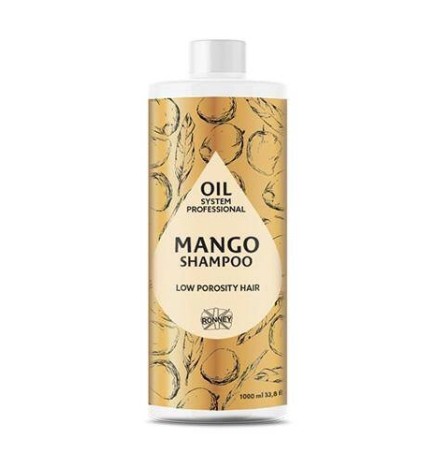 Ronney Professional Oil System Low Prosity Hair Szampon Do Włosów Niskoporowatych Mango 1000ml