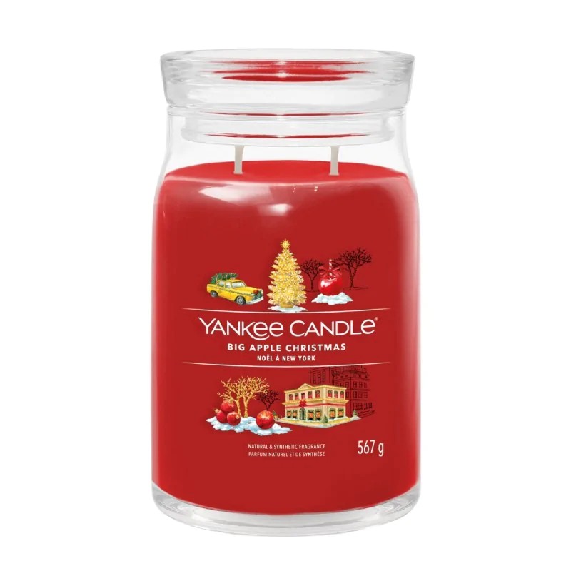 Yankee Candle Świeca Zapachowa Słoik Duży Big Apple Christmas