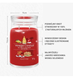 Yankee Candle Świeca Zapachowa Słoik Duży Big Apple Christmas