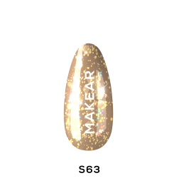 Makear Lakier Hybrydowy S63 Gold Star 8Ml