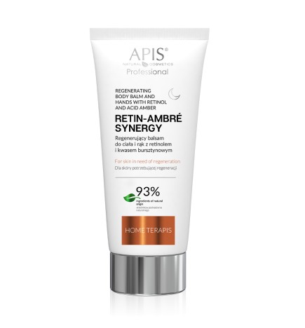 Apis Retin- Ambre Synergy Regenerujący Balsam Do Ciała I Rąk Z Retinolem I Kwasem Bursztynowym Na Noc /200 Ml