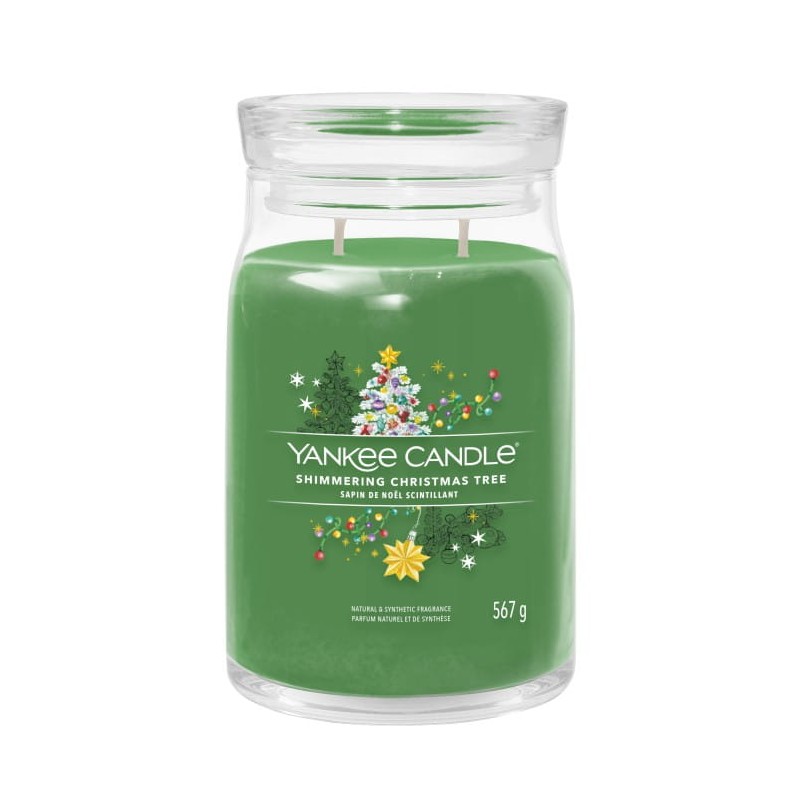 Yankee Candle Świeca Zapachowa Słoik Duży Shimmering Christmas Tree